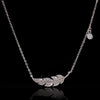 Feather Leaf Dazzling Necklace-Necklaces-Arimonz-Arimonz
