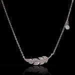 Feather Leaf Dazzling Necklace-Necklaces-Arimonz-Arimonz