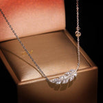 Feather Leaf Dazzling Necklace-Necklaces-Arimonz-Arimonz