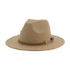 Fedora Hat Women Winter Hats for Women Ribbon Band Hat Wide Brim-Winter Hats-Arimonz-Camel (2)-S-Arimonz