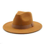 Fedora Hat Women Winter Hats for Women Ribbon Band Hat Wide Brim-Winter Hats-Arimonz-Khaki02-S-Arimonz
