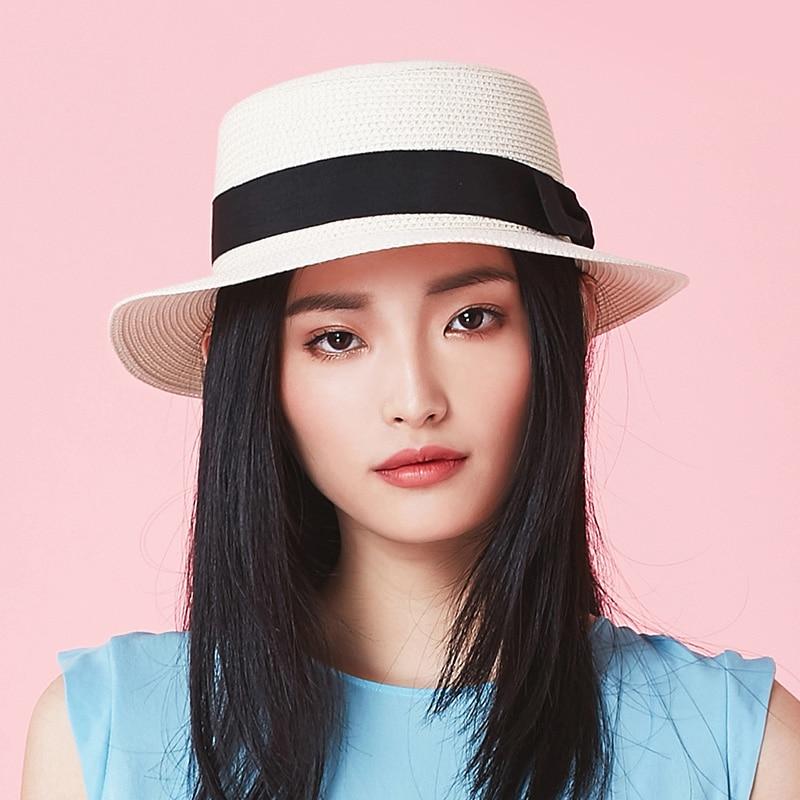 Flat Brim Bow knot Straw-Hats-Arimonz-Arimonz