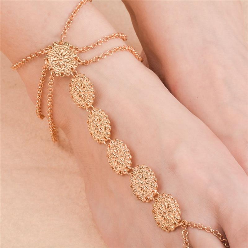 Flower Craving Vintage Anklet Jewelry-Anklets-Arimonz-Arimonz