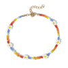 Flower Daisy Bead Anklet For Women Colorful Handmade Anklet-Anklets-Arimonz-Orange Gold-Arimonz