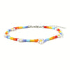 Flower Daisy Bead Anklet For Women Colorful Handmade Anklet-Anklets-Arimonz-Orange Silver-Arimonz