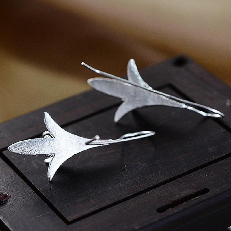 Flower Drop Earrings for Women Two Tone Design Jewelry-Earrings-Arimonz-Arimonz