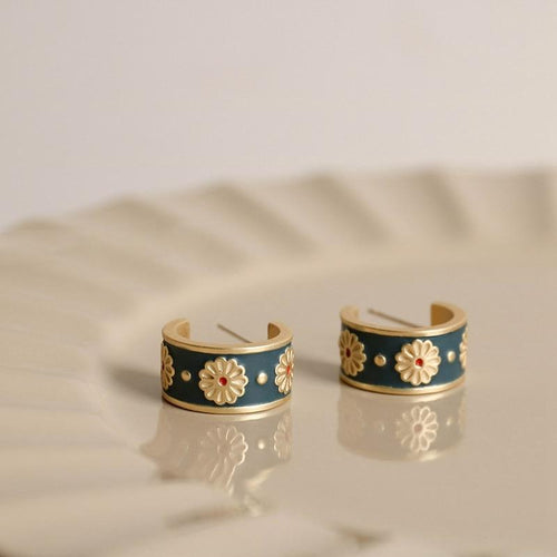 Flower Stud Earrings For Women Cute Vintage Flower Earrings-Earrings-Arimonz-Arimonz