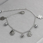 Flowers And Bell Anklets For Women Fashionable Women Jewelry Anklets-Anklets-Arimonz-Silver-Arimonz