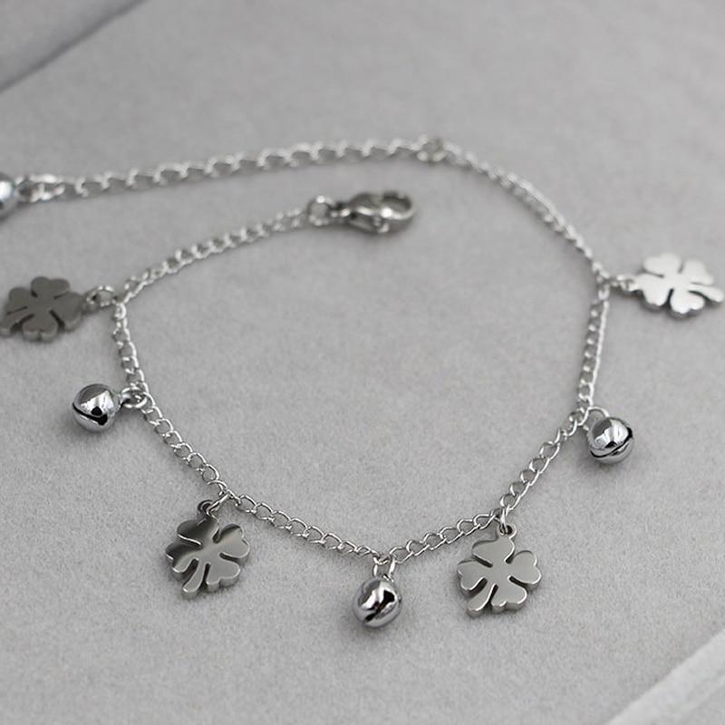 Flowers And Bell Anklets For Women Fashionable Women Jewelry Anklets-Anklets-Arimonz-Silver-Arimonz