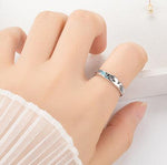 Flying Bird and Fish Couple Ring Romantic Resizable Couple Ring-Rings-Arimonz-Arimonz
