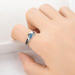 Flying Bird and Fish Couple Ring Romantic Resizable Couple Ring-Rings-Arimonz-Arimonz