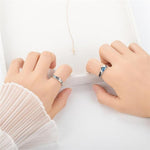 Flying Bird and Fish Couple Ring Romantic Resizable Couple Ring-Rings-Arimonz-Arimonz