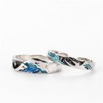 Flying Bird and Fish Couple Ring Romantic Resizable Couple Ring-Rings-Arimonz-Arimonz