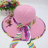 Foldable Wide Brim Floppy Girls Straw Sun Hat Beach Women Summer Hat-Summer Hats-Arimonz-Arimonz