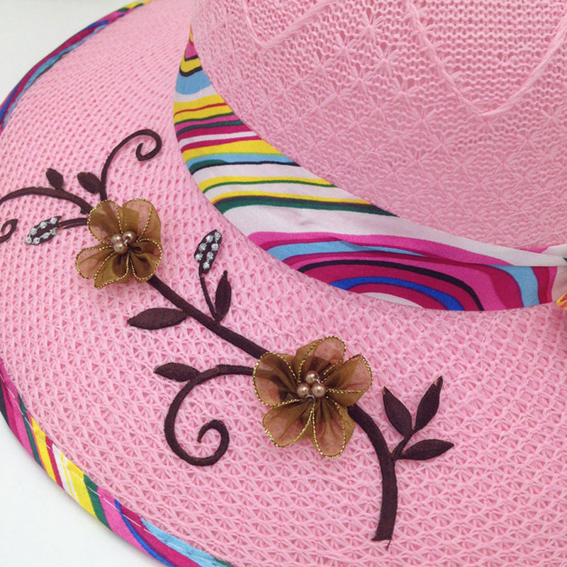 Foldable Wide Brim Floppy Girls Straw Sun Hat Beach Women Summer Hat-Summer Hats-Arimonz-Arimonz