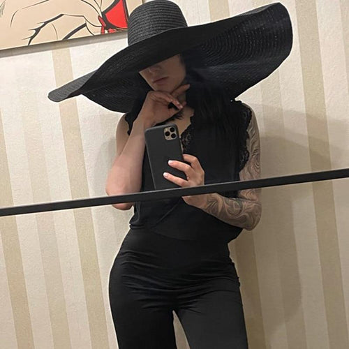 Foldable Women Oversized Hat Large Brim Summer Sun Beach Hats-Summer Hats-Arimonz-Arimonz