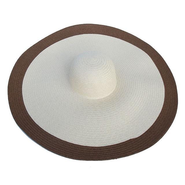 Foldable Women Oversized Hat Large Brim Summer Sun Beach Hats-Summer Hats-Arimonz-beige coffee-Arimonz