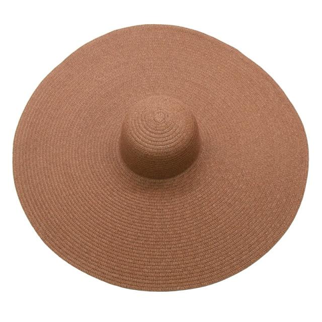 Foldable Women Oversized Hat Large Brim Summer Sun Beach Hats-Summer Hats-Arimonz-coffee-Arimonz