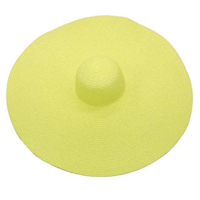 Foldable Women Oversized Hat Large Brim Summer Sun Beach Hats-Summer Hats-Arimonz-Fluorescent yellow-Arimonz