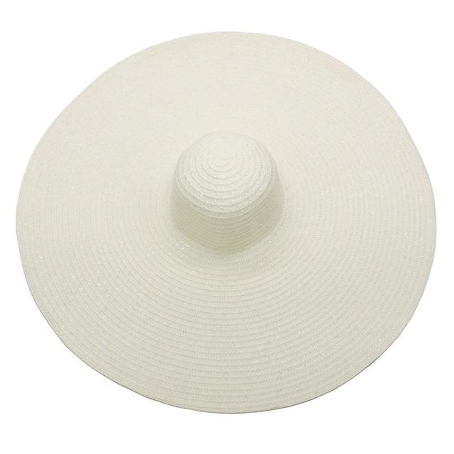 Foldable Women Oversized Hat Large Brim Summer Sun Beach Hats-Summer Hats-Arimonz-milk white-Arimonz