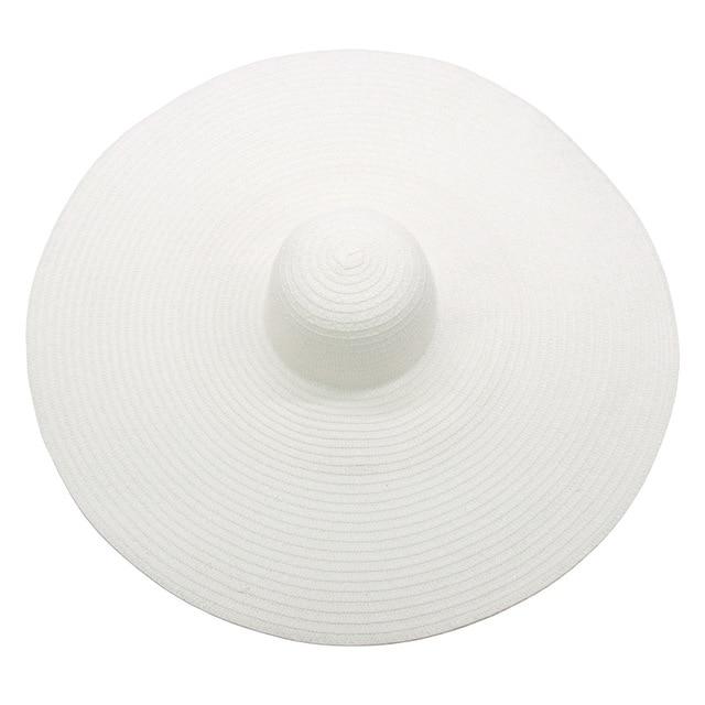 Foldable Women Oversized Hat Large Brim Summer Sun Beach Hats-Summer Hats-Arimonz-white-Arimonz