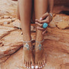Foot Anklet Hollow Anklet Bracelet Sandals Bare Feet Beach Jewelry-Anklets-Arimonz-Arimonz
