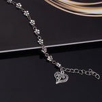 Foot Chain Hollow Plum Daisy Flowers Heart-Shaped Anklet For Women-Anklets-Arimonz-Arimonz