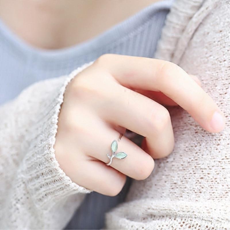 Fresh Leaf Ring for Women Personality Fashion Resizable Opening Ring-Rings-Arimonz-Arimonz