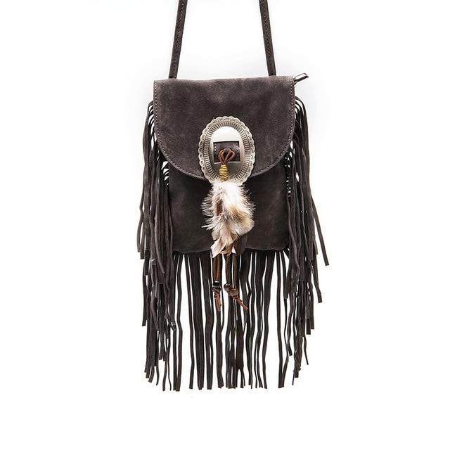 Fringe Tassel Crossbody Bag-Handbags-Arimonz-Grey-Arimonz