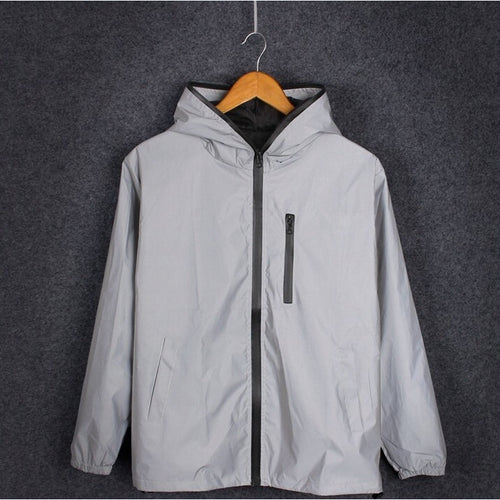 Full Reflective Jacket Light Hoodies Women Jackets Hip Hop Windbreaker-Bomber Coats-Arimonz-Arimonz