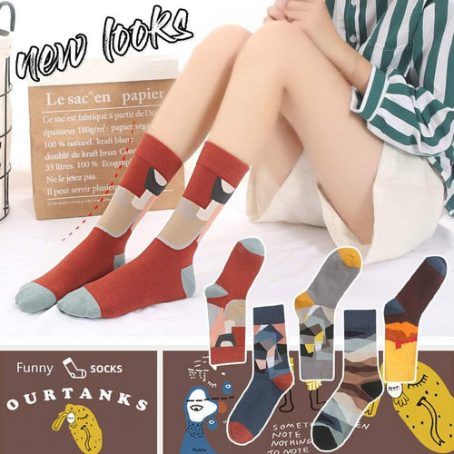 Funny Women Socks Cotton Unisex Crew Socks Women Streetwear Socks-Socks & Tights-Arimonz-Arimonz