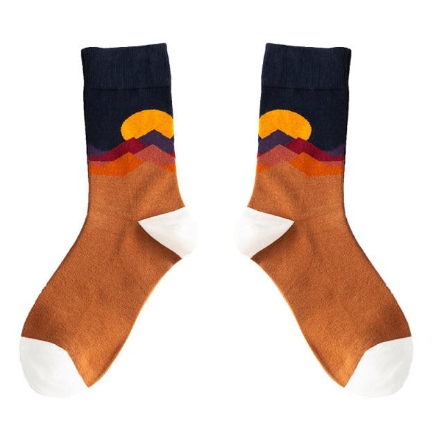 Funny Women Socks Cotton Unisex Crew Socks Women Streetwear Socks-Socks & Tights-Arimonz-Sun-Arimonz
