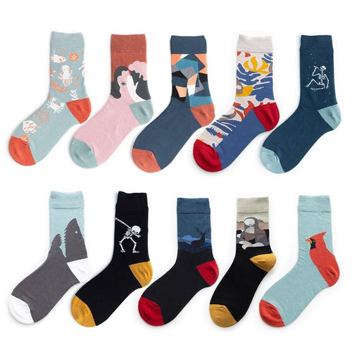 Funny Women Socks Cotton Unisex Crew Socks Women Streetwear Socks-Socks & Tights-Arimonz-Arimonz