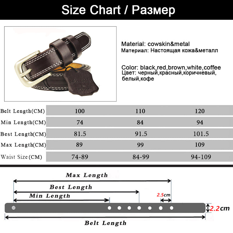 Genuine Leather Belts for Women Decorative Simple Waist Belt-Belts-Arimonz-Arimonz