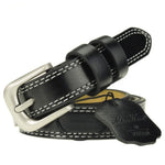 Genuine Leather Belts for Women Decorative Simple Waist Belt-Belts-Arimonz-Black-100cm/39inches-Arimonz