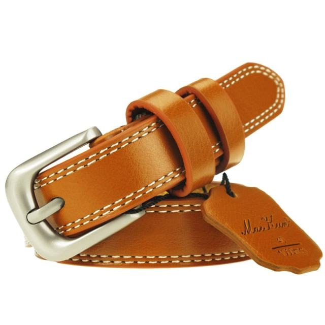 Genuine Leather Belts for Women Decorative Simple Waist Belt-Belts-Arimonz-Brown-100cm/39inches-Arimonz