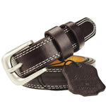 Genuine Leather Belts for Women Decorative Simple Waist Belt-Belts-Arimonz-Coffee-100cm/39inches-Arimonz