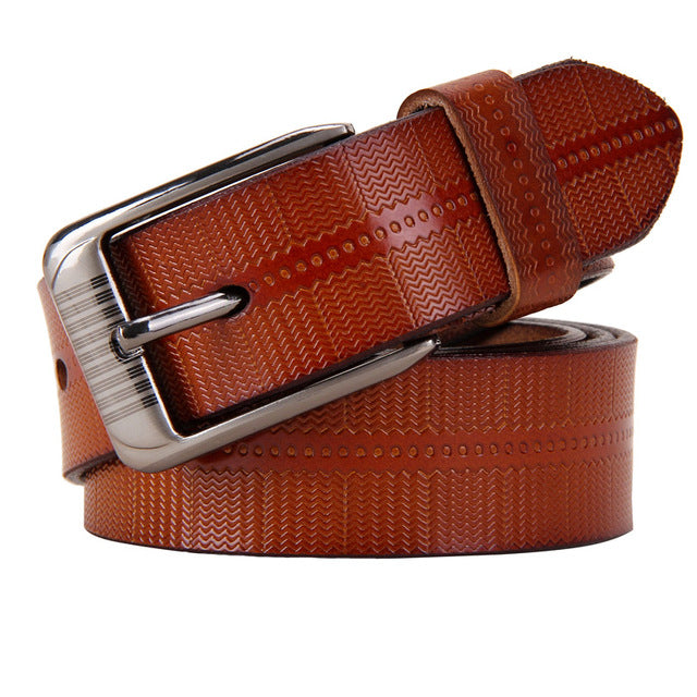 Genuine Leather Belts For Women Fashion Pin Buckle Woman Belt-Belts-Arimonz-Brown-90cm/35.43inches-Arimonz