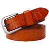 Genuine Leather Belts For Women Fashion Pin Buckle Woman Waist Belt-Belts-Arimonz-Orange-90cm/35.43inches-Arimonz