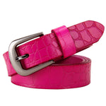 Genuine Leather Belts For Women Fashion Pin Buckle Woman Waist Belt-Belts-Arimonz-Pink-90cm/35.43inches-Arimonz
