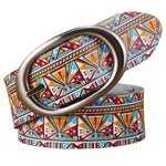 Genuine Leather Belts For Women Printing Plaid Belt Woman Pin Buckle-Belts-Arimonz-Arimonz