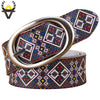 Genuine Leather Belts For Women Printing Plaid Belt Woman Pin Buckle-Belts-Arimonz-Arimonz