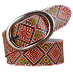 Genuine Leather Belts For Women Printing Plaid Belt Woman Pin Buckle-Belts-Arimonz-Arimonz