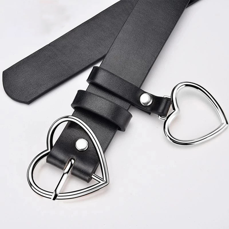 Genuine Leather Ladies High Quality Alloy Love Pin Buckle Retro Belt-Belts-Arimonz-Arimonz