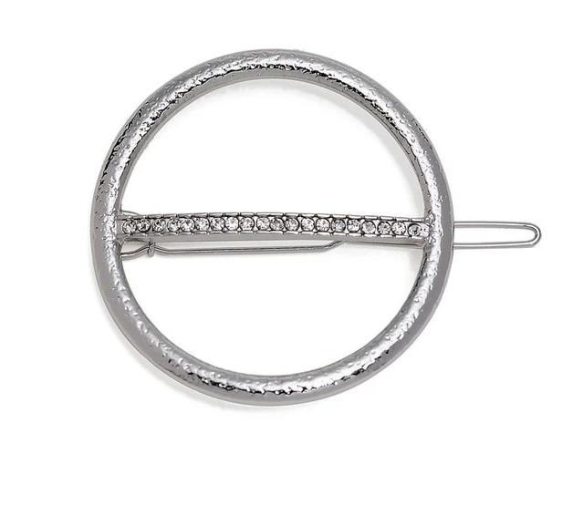 Geometric Alloy Hair Clip-Hair Accessories-Arimonz-Crystal Circal Slive-Arimonz