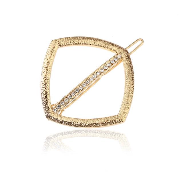 Geometric Alloy Hair Clip-Hair Accessories-Arimonz-Crystal Square Gold-Arimonz