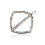Geometric Alloy Hair Clip-Hair Accessories-Arimonz-Crystal Square Slive-Arimonz