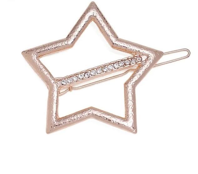 Geometric Alloy Hair Clip-Hair Accessories-Arimonz-Crystal Star Gold-Arimonz