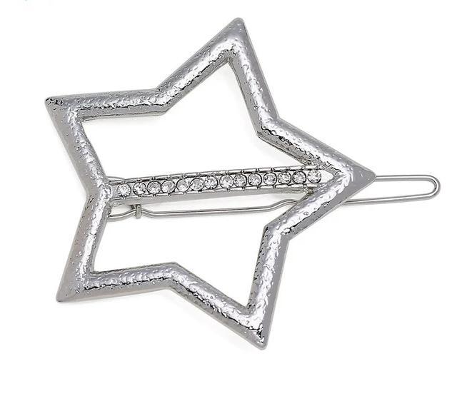 Geometric Alloy Hair Clip-Hair Accessories-Arimonz-Crystal Star Sliver-Arimonz