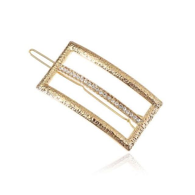 Geometric Alloy Hair Clip-Hair Accessories-Arimonz-Gold-Arimonz